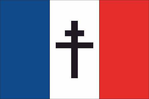 Drapeaux Flags France Libre Black Lorraine Cross