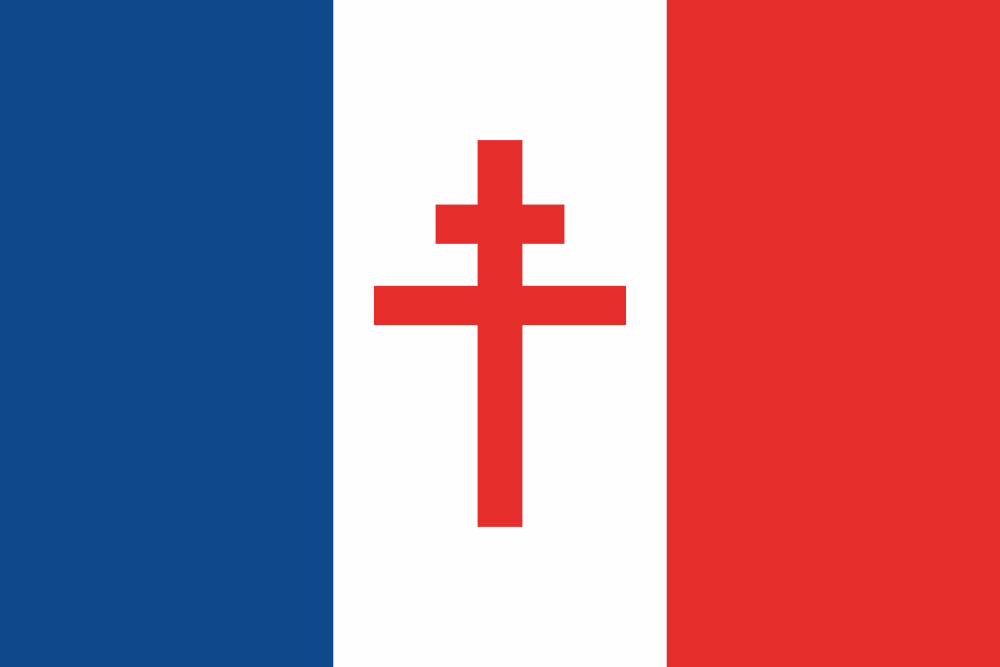 Drapeau Français à La Croix de Lorraine – PlaqueStick
